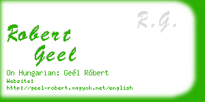 robert geel business card