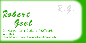 robert geel business card
